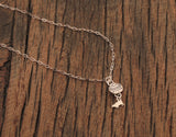 Quirky Silver UFO Pendant with Floating Cow
