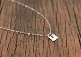Sterling Silver Bread Tag Necklace – Mini Charm on Paperclip Chain