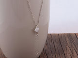 Silver Kite Necklace • Small Delicate Whimsical Kite with Fine Silver Chain Tail