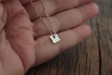 Sterling Silver Bread Tag Necklace – Mini Charm on Paperclip Chain