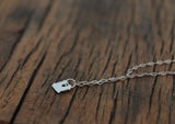Sterling Silver Bread Tag Necklace – Mini Charm on Paperclip Chain