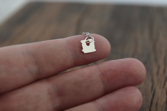 Sterling Silver Bread Tag Necklace – Mini Charm on Paperclip Chain
