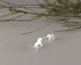 Handmade Horse Earrings • Sterling Silver • Equestrian Gift • Gift for Horse Girls • Pony Jewellery • Silver Horse Earrings