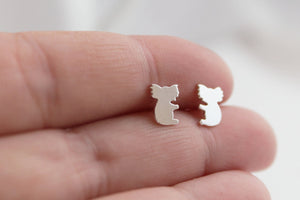Koala Earrings • Handmade in Australia • Sterling Silver • Koala Studs • Koala Jewelry • Koala Bear Gift