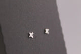 Tiny Abstract Cross Studs • Handmade • Sterling Silver • X Stud Earrings • Minimalist Dainty Earrings • Cross Studs • Cross Earrings