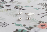 Shark Studs • Sterling Silver • Handmade • Shark Jewelry • Ocean Jewellery • Artisan Earrings • Cute Silver Shark Studs