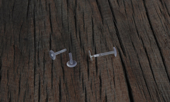 Add On- Extra Tragus Backs • 16 Gauge Bioflex Style Push Fit • Tragus/Labret/Monroe/Helix Plastic Fittings • 6 mm 8 mm 10 mm 12 mm