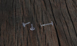 Extra Tragus Backs • 16 Gauge • Bioflex Style Push Fit Flat Back • Tragus/Labret/Monroe/Helix Plastic Fittings • 6 mm 8 mm 10 mm