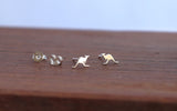 Tiny Kangaroo Studs • Handmade • Sterling Silver • Australian Animal Earrings • Australian Jewelry • Kangaroo Earrings • Nature Jewelry