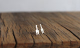 Cat Butt Earrings • Quirky and Fun Gift • Sterling Silver • Handmade • Cat Studs • Crazy Cat Lady Gift • Cat Jewellery • Cat Silhouette Stud
