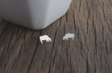 Grazing Cow Studs • Sterling Silver Handmade Cow Earrings • 925 Silver Ear Posts • Farm Girl Gift • Cow Jewelry • Farm Animal Jewelry