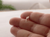 Whale Shark Labret/Tragus Stud • Textured Sterling Silver Whale Shark Stud • Hand Crafted in Australia • 16G Flat Back