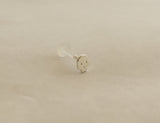 Tiny Skull Tragus Stud • Hand Crafted from Sterling Silver • 16 G Bioplast Clear Plastic Labret • Skull Cartilage Stud Labret