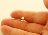 Tiny Skull Tragus Stud • Hand Crafted from Sterling Silver • 16 G Bioplast Clear Plastic Labret • Skull Cartilage Stud Labret