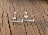 16 Gauge Bioplast Retainers • Clear Tragus/Labret Stud with Clear Top • Invisible Piercing • 1.2mm thick • 6 mm 8 mm 10 mm 12 mm lengths