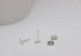 Dainty Little Silver Cat Studs • Sitting Cat Pose Earrings • Handmade • Sterling Silver • Cat Lover Gift • Tiny Silver Cat Studs 6mm