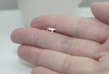 Tiny Ibis Tragus Stud • Sterling Silver • Handmade • Ibis Bird Jewelry • 16 Gauge • Bioflex Push Fit Flat Back • Bin Chicken Stud
