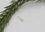 Tiny Goose Tragus Stud • Sterling Silver • Handmade • Mini Goose Cartilage Stud • 16 Gauge • Bioflex Push Fit • Minimalist Animal Jewelry