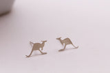 Kangaroo Studs • Handmade • Sterling Silver • Australian Animal Earrings • Australian Jewelry • Kangaroo Earrings • Silver Kangaroo Studs