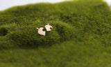 Animal Crossing Leaf Studs in Sterling Silver - Sweet November Jewelry