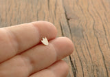 Tiny silver penguin feet stud earrings