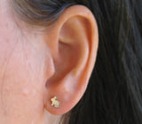 Handmade Sterling Silver Bunny Stud Earrings | Cute Animal Jewelry Gift
