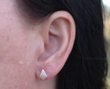 Long Diamond Silver studs - Sweet November Jewelry