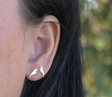 Tiny Bird Studs Set of Four 4 Sterling Silver Bird Earrings, Mismatched Studs, Bird Earrings,Bird Jewelry, Gift for Women, Small Earrings