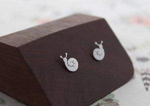 Sleepy Snail Studs - Sweet November Jewelry