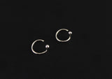 2mm Ball Sterling Silver Backless Studs, Comfortable Sleepers with Loop - Sweet November Jewelry