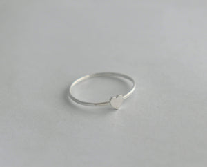 Dainty Heart Ring, Sterling Silver Love Heart Stacking Ring,Silver Heart Ring, Silver Ring, Stacking Ring,Heart Ring, Heart Jewelry, Rings - Sweet November Jewelry