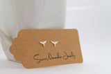Whale Tail Stud Earrings