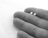5mm Floral Studs, Small Flower Earrings, Multi Piercing Earrings, Flower Studs, Sterling Silver Hand Crafted, Dainty Earrings, Gift for Her - Sweet November Jewelry