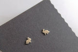 Handmade Sterling Silver Bunny Stud Earrings | Cute Animal Jewelry Gift