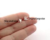 Tiny Silver Swallow Studs - Sweet November Jewelry