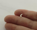 Boho Crescent Moon Tragus Stud, Sterling Silver Labret Earring - Sweet November Jewelry