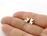 Chihuahua Stud Earrings in Sterling Silver - Sweet November Jewelry