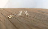 Chihuahua Stud Earrings in Sterling Silver - Sweet November Jewelry
