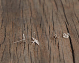 Mismatch Silver Bird Post Earrings - Sweet November Jewelry