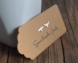 Mismatch Silver Bird Post Earrings - Sweet November Jewelry