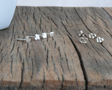 Silver Poker Set Stud Earrings, Set of 4 Studs, Handmade from Sterling Silver