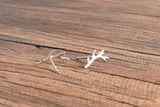 Little Silver Antler Studs - Sweet November Jewelry