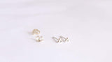 Tiny 3 Ball Studs in Sterling Silver - Sweet November Jewelry