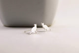 Silver Cat Studs - Sweet November Jewelry