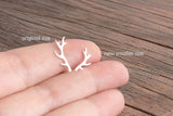 Little Silver Antler Studs - Sweet November Jewelry