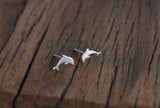 Dolphin Studs in Sterling Silver - Sweet November Jewelry