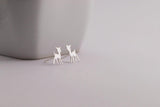 Baby Fawn/ Deer Studs in Sterling Silver - Sweet November Jewelry