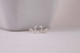 Silver Swan Earrings