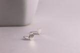 Silver Hexagon Studs