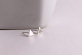 Small Silver Triangle Studs - Sweet November Jewelry
